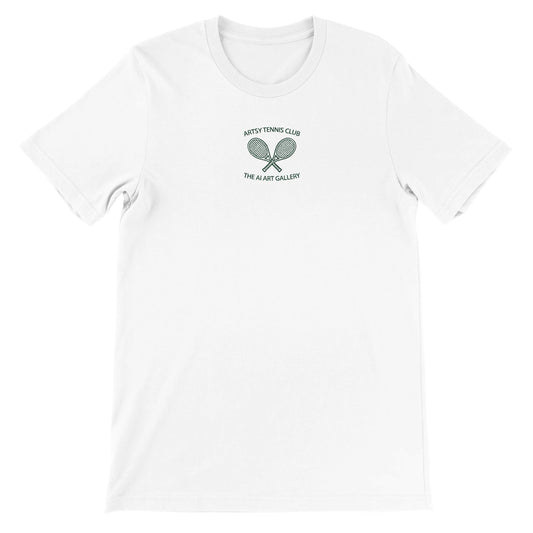 CHAIN STITCH TENNIS / T-Shirt / white / embroidered