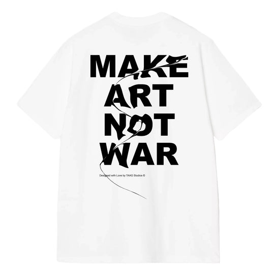 Make Art not War Tee / White