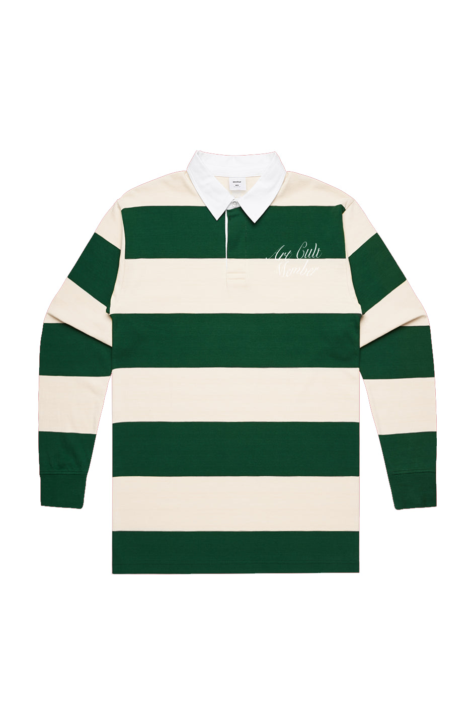 Art Club Member Rugby Stripe Jersey, Natural/Forest