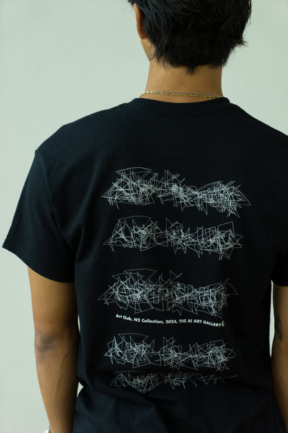 GRAPHIC LINES TEE Black